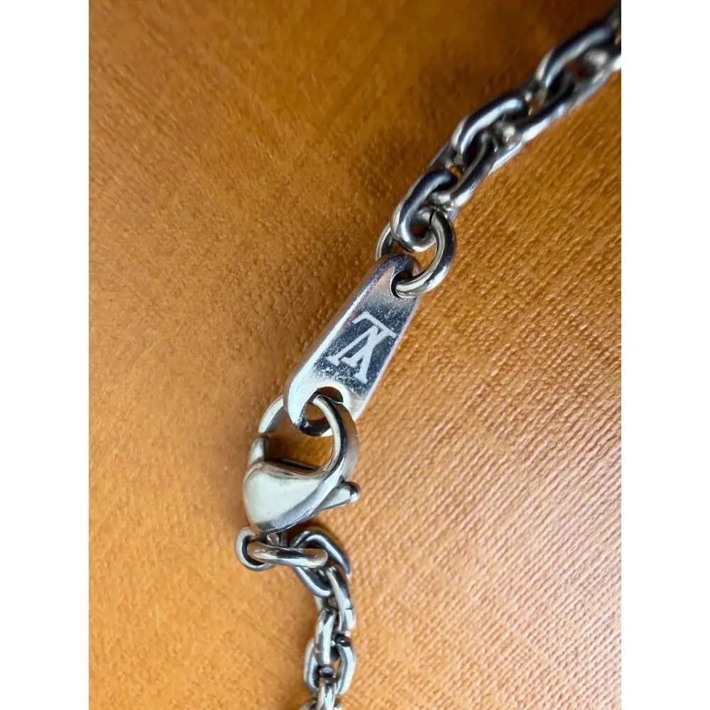 Louis Vuitton monogram bold pendant necklace